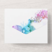 青と紫の結婚式招待状 オールインワン招待状 (裏面)