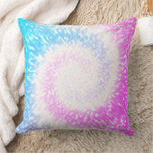 青と紫の絞り染めヒッピー旋回 クッション (ブランケット)