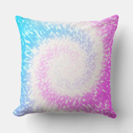 青と紫の絞り染めヒッピー旋回 クッション