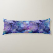 青と紫の絞り染め ボディピロー (正面)