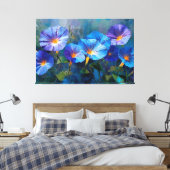 青と紫の絵画 アブストラクト ウォールアート (インサイチュ (寝室))