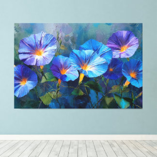 青と紫の絵画 アブストラクト ウォールアート
