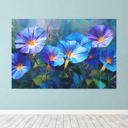 青と紫の絵画 アブストラクト ウォールアート (インサイチュ (ウッドフロア))
