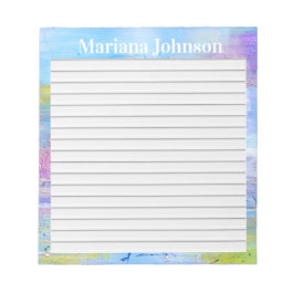 青と紫の線の抽象化された背景 ノートパッド