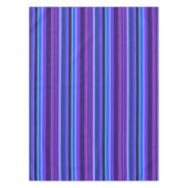 青と紫の縦のストライプ テーブルクロス (正面)
