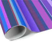 青と紫の縦のストライプ ラッピングペーパー (ロールコーナー)