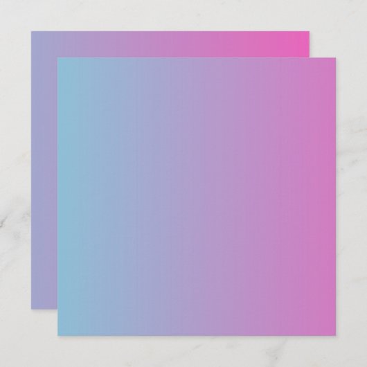 青と紫の色のグラデーショングラデーション招待状 招待状 (正面/裏面)