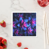 青と紫の花 スタンダードカクテルナプキン (インサイチュ)