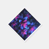 青と紫の花 スタンダードカクテルナプキン (角)