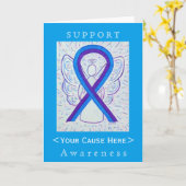 青と紫の認識度のリカスタマイズボンカード カード (黄色い花)