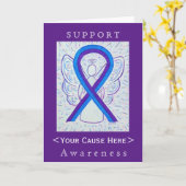 青と紫の認識度のリカスタマイズボンカード カード (黄色い花)