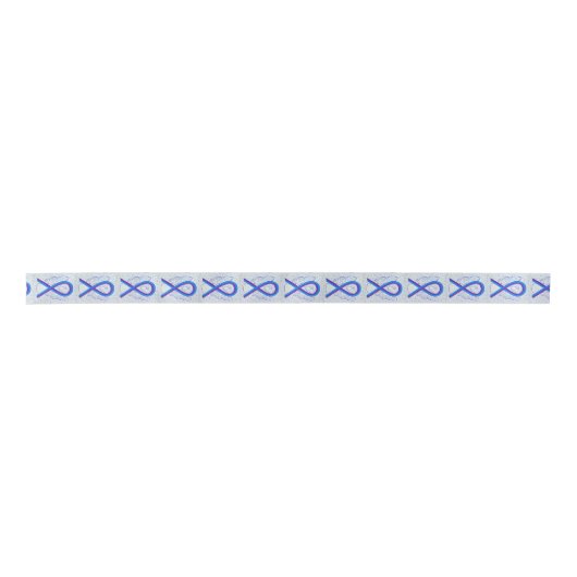 青と紫の認識度リボンエンジェルリボン サテンリボン (正面)