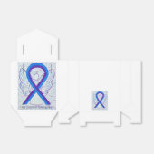 青と紫の認識度リボンパーティーの好意ボックス フェイバーボックス (折り畳みなし)