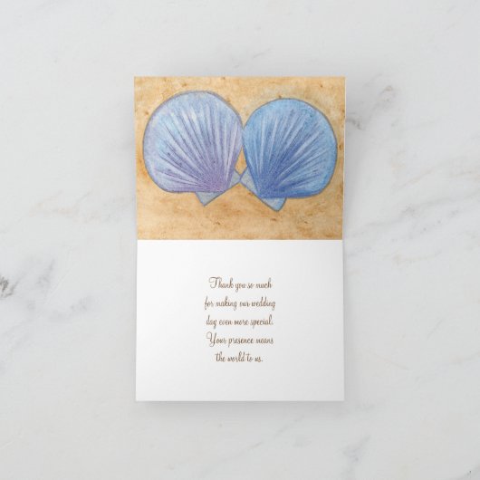 青と紫の貝殻 感謝カード (内部)