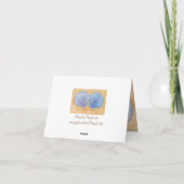 青と紫の貝殻 感謝カード (裏面)