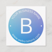 青と紫の退色(編集可能グラデーション文字) エンクロージャーカード (正面)