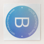 青と紫の退色(編集可能グラデーション文字) ジグソーパズル (横)