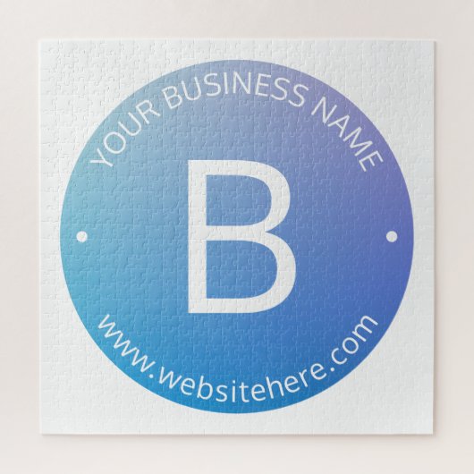 青と紫の退色(編集可能グラデーション文字) ジグソーパズル (縦)