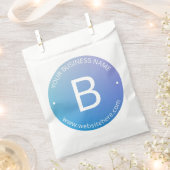 青と紫の退色(編集可能グラデーション文字) フェイバーバッグ (クリップ留めされた状態)