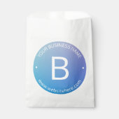 青と紫の退色(編集可能グラデーション文字) フェイバーバッグ (正面)