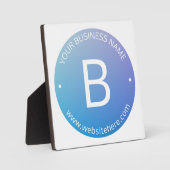 青と紫の退色(編集可能グラデーション文字) フォトプラーク (正面)