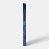 青と紫の銀河デジタル iPhoneケース (左側面)