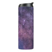 青と紫の銀河系の星写真 タンブラー (回転左)