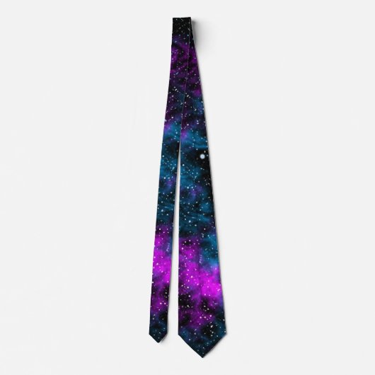 青と紫の銀河系コズミック宇宙ネックタイ ネクタイ (裏面)