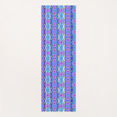青と紫の長い装飾マット ヨガマット (正面)