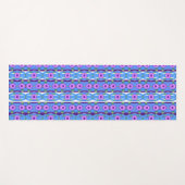 青と紫の長い装飾マット ヨガマット (正面(横))