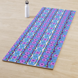 青と紫の長い装飾マット ヨガマット