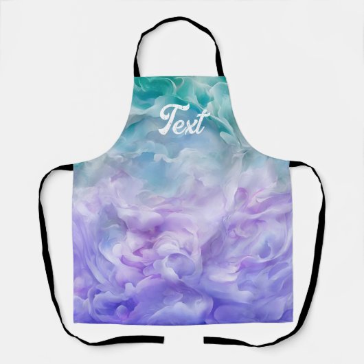 青と紫の雲の渦巻き エプロン (正面)