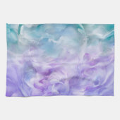 青と紫の雲の渦巻き キッチンタオル (横)