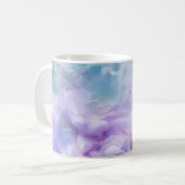 青と紫の雲の渦巻き コーヒーマグカップ (正面左)