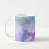 青と紫の雲の渦巻き コーヒーマグカップ (左)