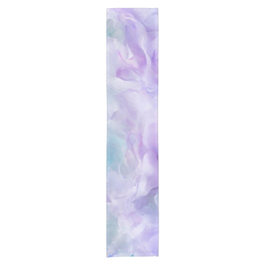 青と紫の雲の渦巻き ショートテーブルランナー (正面)