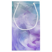 青と紫の雲の渦巻き スモールペーパーバッグ (裏面)