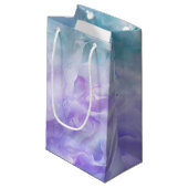 青と紫の雲の渦巻き スモールペーパーバッグ (正面アングル)