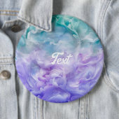 青と紫の雲の渦巻き 缶バッジ (インサイチュ)