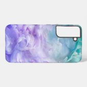 青と紫の雲の渦巻き SAMSUNG GALAXYケース (裏面横)