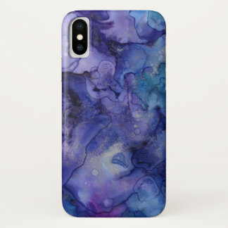 青と紫の電話 iPhone X ケース