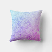 青と紫の霜デザイン クッション (裏面)