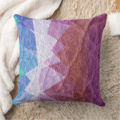 青と紫の革 クッション (ブランケット)