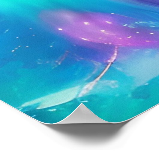 青と紫の髪の人 ポスター (角)