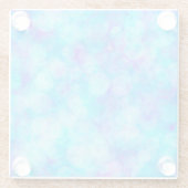 青と紫の《写真》ぼけ味バブル ガラスコースター (裏面)