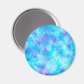 青と紫の《写真》ぼけ味バブル マグネット (正面/裏面)