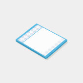 青と紫アーガイル柄の ポストイット (アングル)