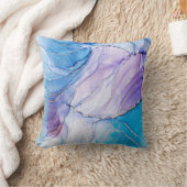 青と紫エレガント クッション (ブランケット)