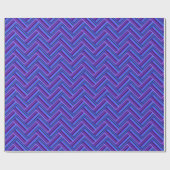 青と紫ストライプの織り ラッピングペーパー (フラット)