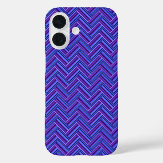 青と紫ストライプの織り Case-Mate iPhoneケース (裏面)